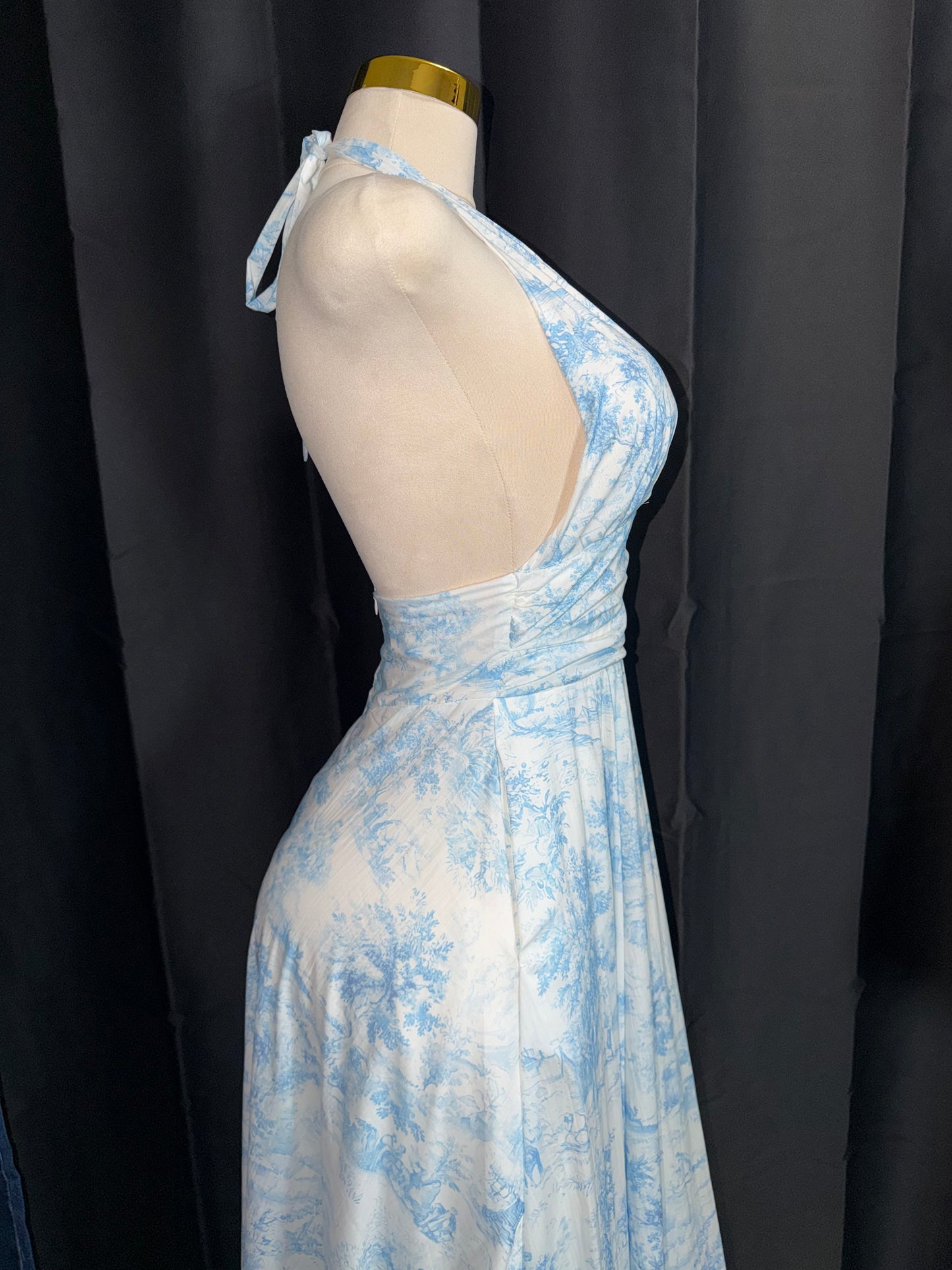 Vestido Clasico Azul Cielo