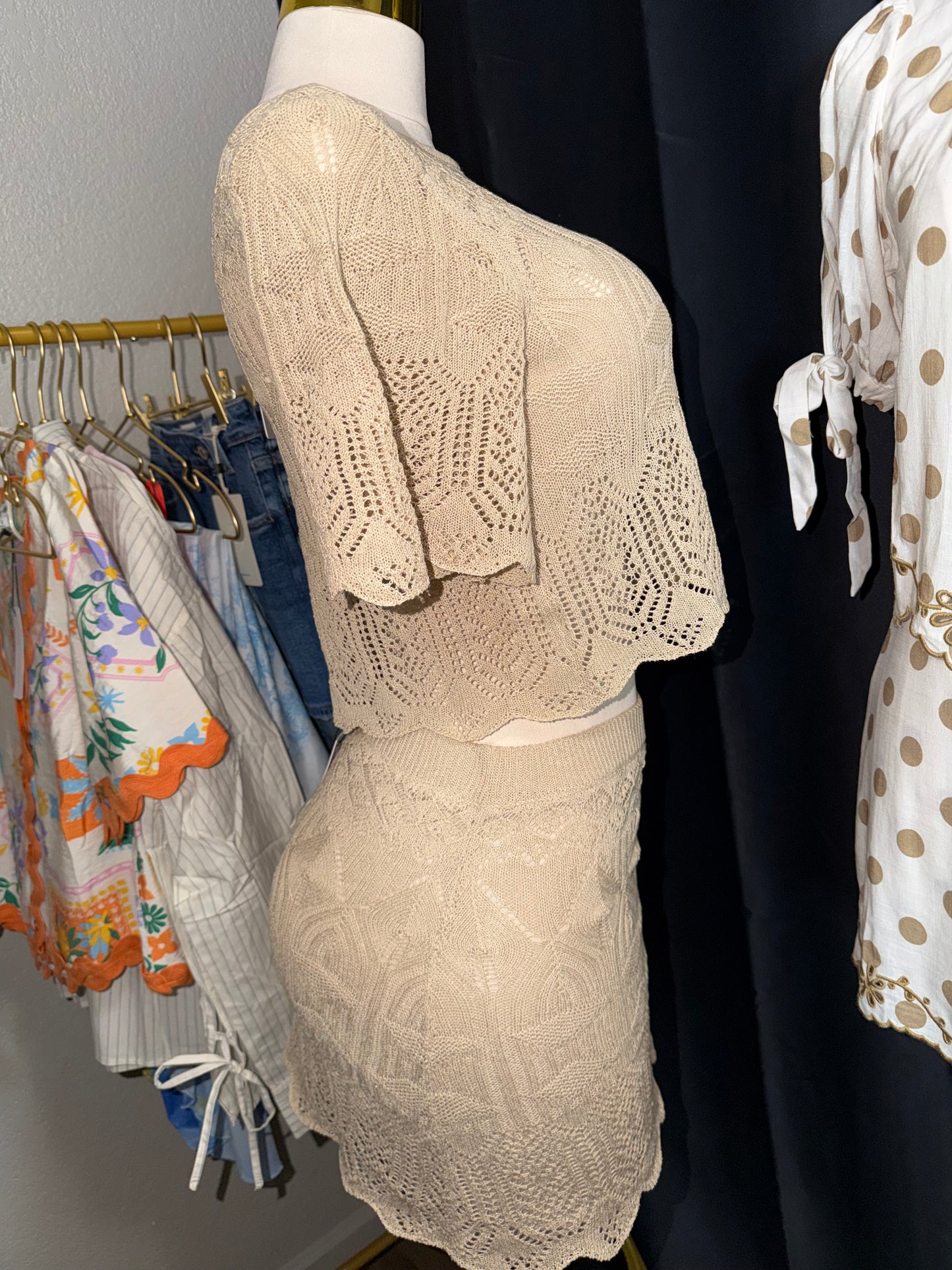 conjunto beige de encage