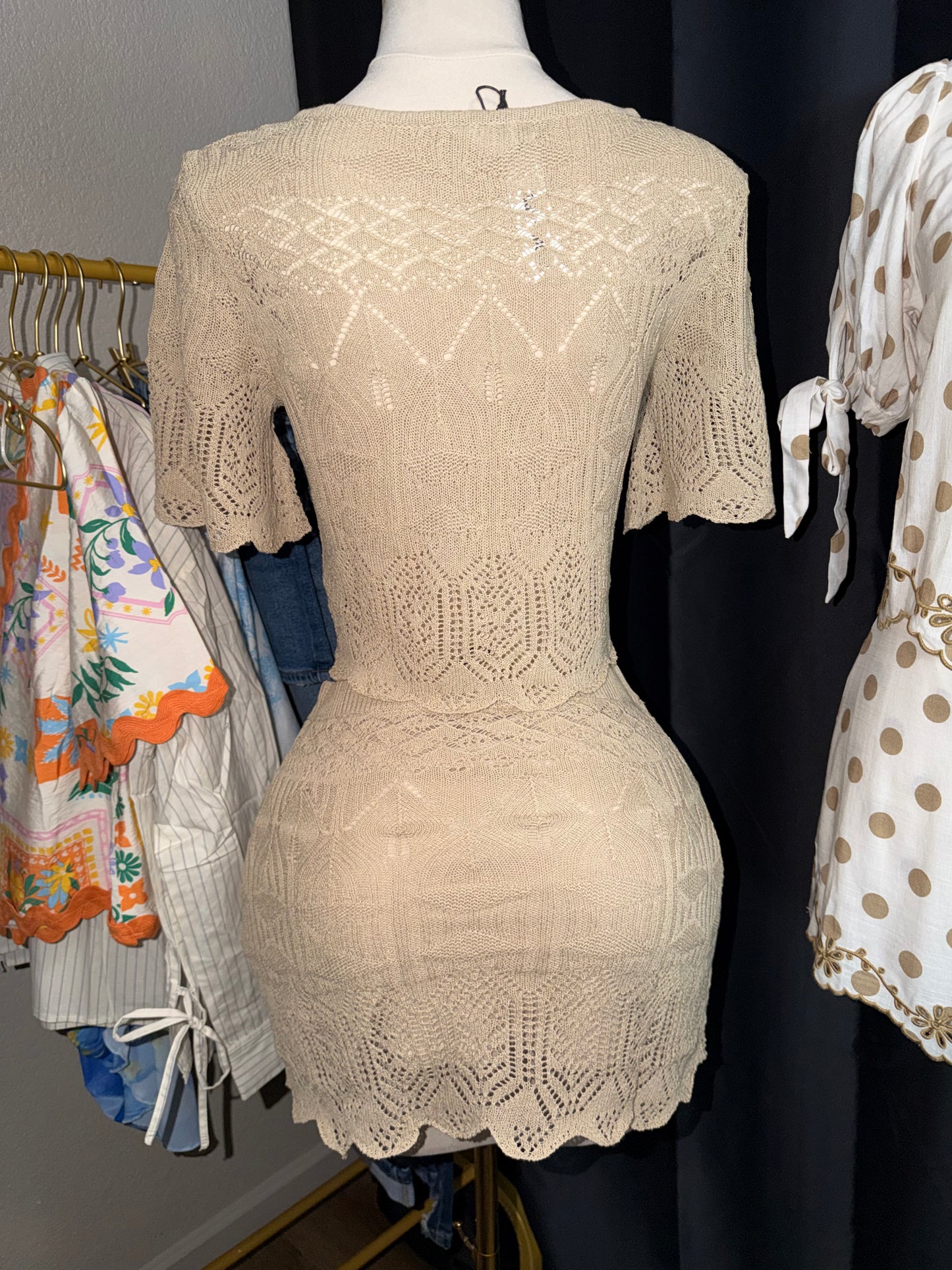 conjunto beige de encage
