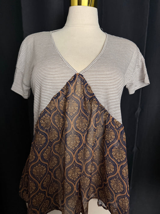 Blusa Boho Chic Con Detalle Paisley
